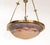 Art Deco Pat-de-Verre plafonnier ceiling light with the original brass suspension by Muller Frères. French. Circa 1925....