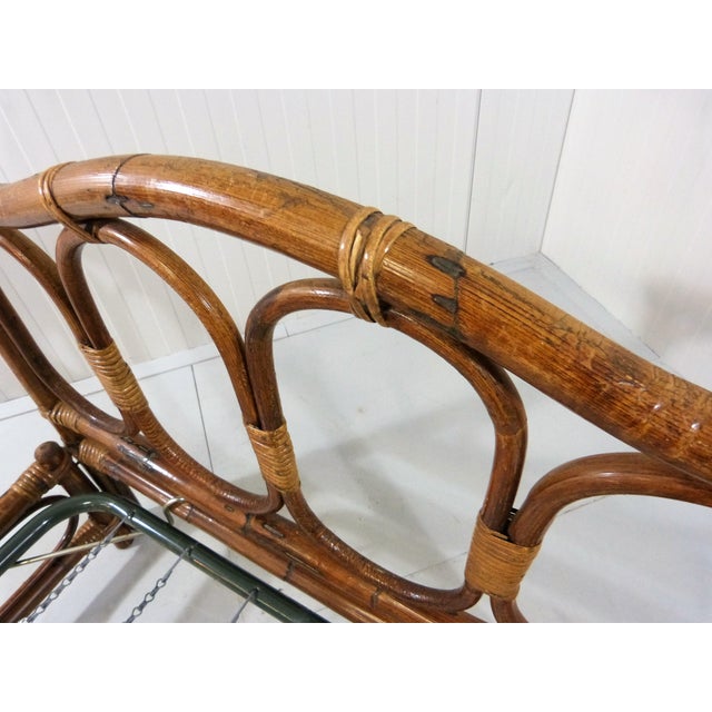 Bamboo and Rattan Bed, 1970s For Sale - Image 12 of 13