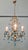 1920s Vintage French Turquoise Crystal and Tolewear Chandelier, 1920 For Sale - Image 5 of 9