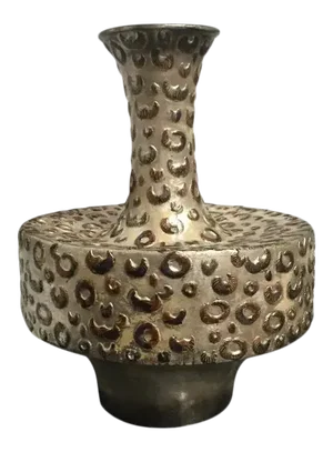 Contemporary Silver Pebbled Vase