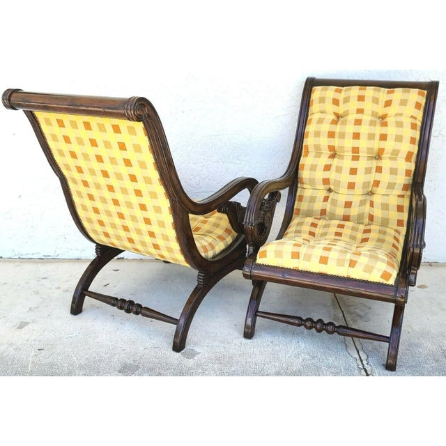 Tufted Regency Style Armchairs by Marge Carson For Sale - Image 12 of 12