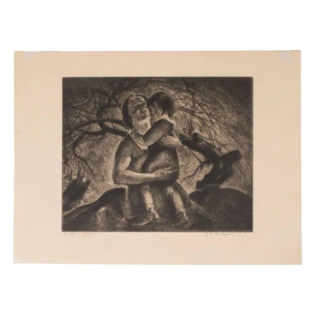 "Mother and Child" A Signed Limited Edition Etching by John E. Costigan For Sale - Image 10 of 10