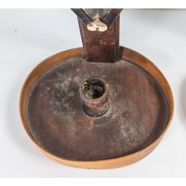 19th Century Rare Pair of Shaker or Sailor Made Mirrored Candle Sconces For Sale - Image 12 of 18