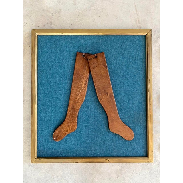 Wood Vintage Stocking Stretchers in Gold Frame For Sale - Image 7 of 18