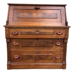 Antique Victorian Eastlake Secretary Desk Chest of Drawers