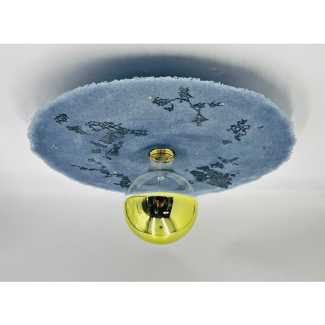 Blue Resin & Brass Ceiling Light by Luca for Fermaluce, Italy 2022 For Sale - Image 4 of 15