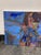 Blue Abstract Acrylic on Canvas Painting, Circa 2011 For Sale - Image 8 of 12