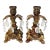 Vintage Brass & Crystal Baroque Hollywood Regency Candlestick Holders - A Pair For Sale