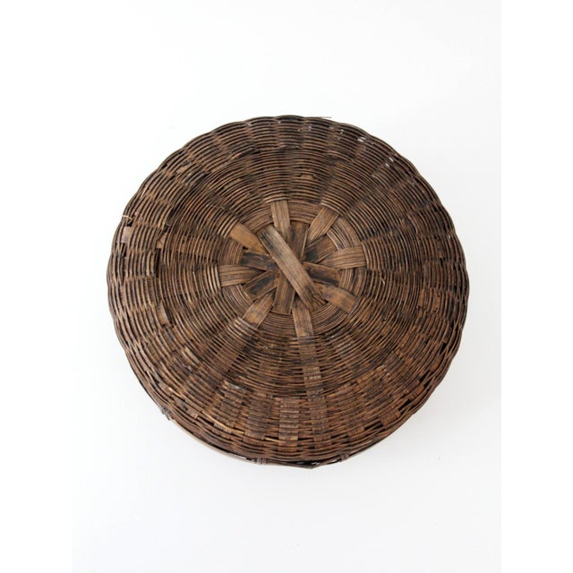 Brown Vintage Chinese Sewing Basket For Sale - Image 8 of 10