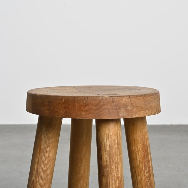 Stool by Charlotte Perriand for Les Arcs, 1960s For Sale - Image 6 of 9