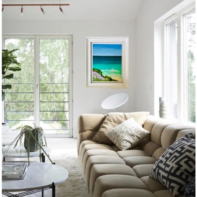 "Missing Cornwall" Framed Contemporary Landscape Acrylic Painting For Sale - Image 4 of 5