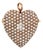 Antique Victorian Pearl Diamond Heart Pendant 14k Rose Gold Krementz Jewelry For Sale