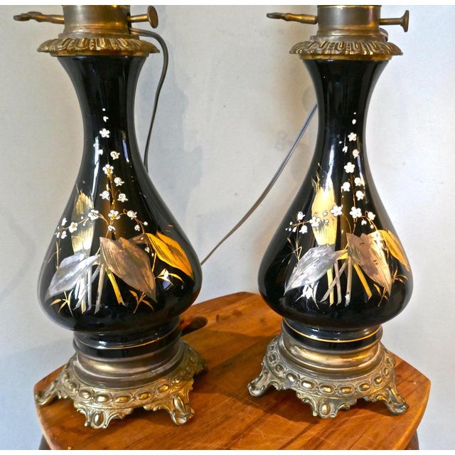 Victorian Ceramic Table Lamps, 1860, Set of 2 For Sale - Image 6 of 7