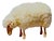 Lalanne Style Life-Size Carved Wood and Sheepskin Sheep Stool or Statue For Sale