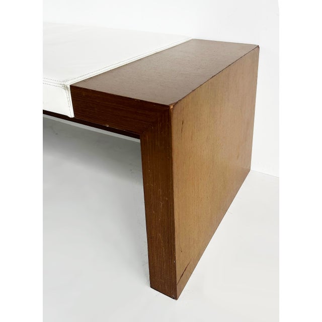 Wood Late 20th Century Contemporary Modern Artefacto Leather and Wood Bench For Sale - Image 7 of 7