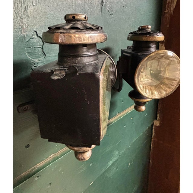 Black Mid 19th Century Carriage Lamps - a Pair For Sale - Image 8 of 12