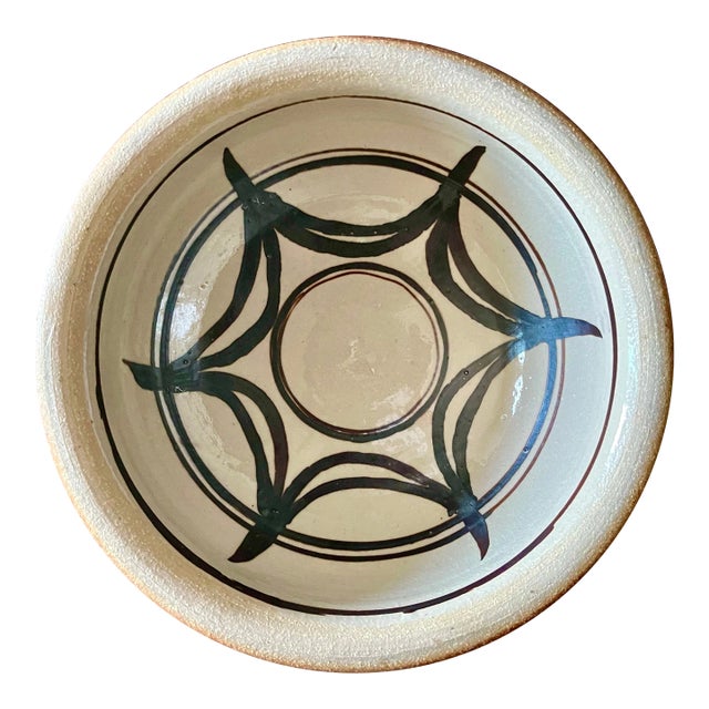 Vintage Handmade Studio Art Pottery 10" Bowl-Signed For Sale