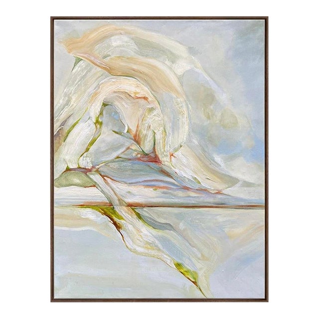 Modern Oil and Acrylic Abstract Landscape Painting, Framed For Sale