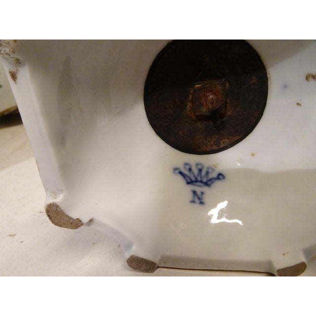 Ceramic Antique 19th Century Lidded Porcelain Urn Vases from Capodimonte, Italy, Set of 2 For Sale - Image 7 of 17