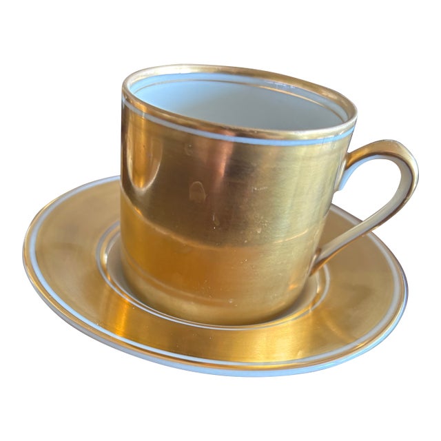 1980s 8 Fitz and Floyd Rondelet After Dinner Demitasse Cups and Saucers - 16 pcs For Sale