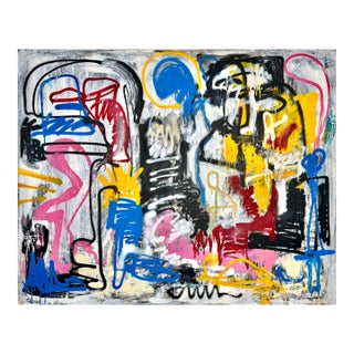 "It Happens at Midnight" Harrison Gilman Contemporary Abstract Mixed Media Painting For Sale