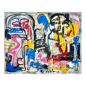 "It Happens at Midnight" Harrison Gilman Contemporary Abstract Mixed Media Painting