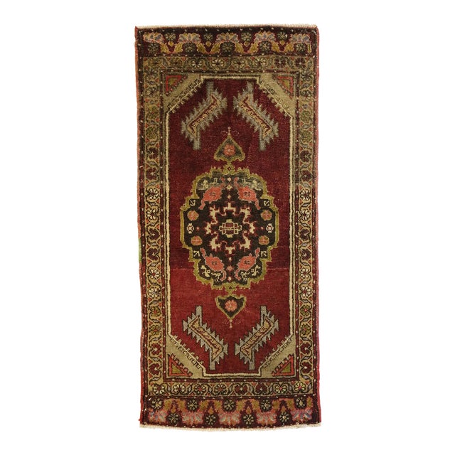 Vintage Turkish Yastik Rug - 01'06 X 03'03 For Sale