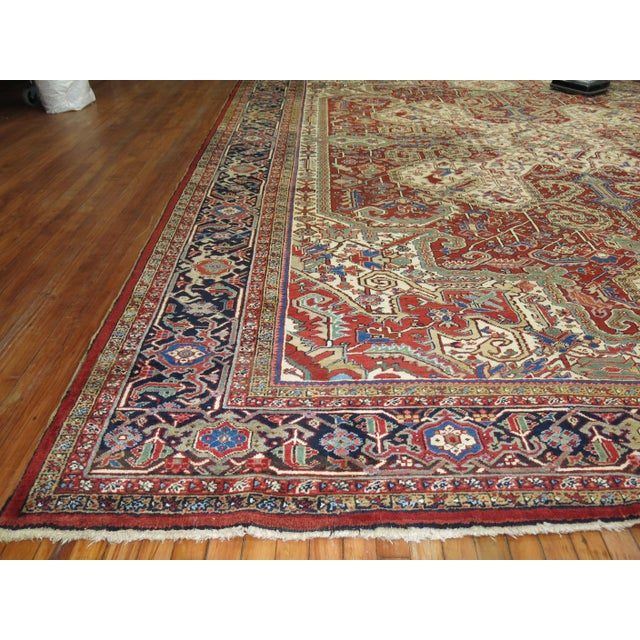 Antique Persian Heriz Rug For Sale - Image 10 of 18
