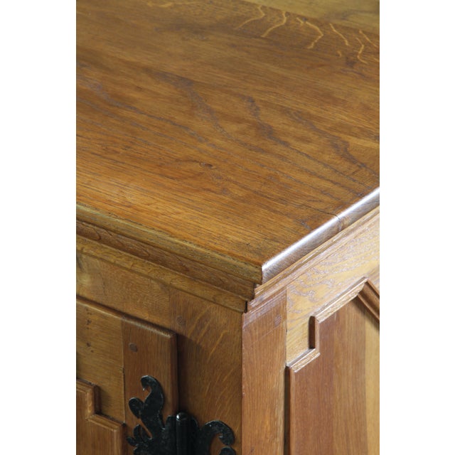 Vintage Baroque Danish Brutalist Oak Cabinet in the style of Henning Kjærnulf, 1960s For Sale - Image 15 of 16