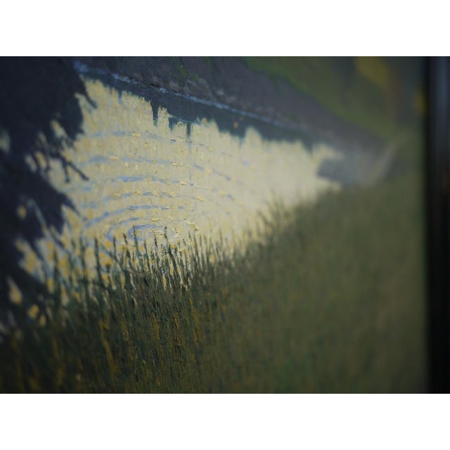 Bahndorf Heribert, Lakeside Landscape, 1930, Oil Painting on Cardboard, Framed For Sale - Image 4 of 18