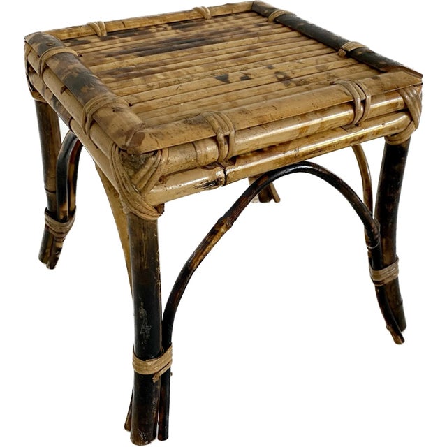 Tortoiseshell Bamboo Plant Stand Riser For Sale - Image 9 of 9