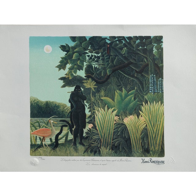 After Henri Rousseau, The Snake Charmer, Lithograph, 1976 For Sale