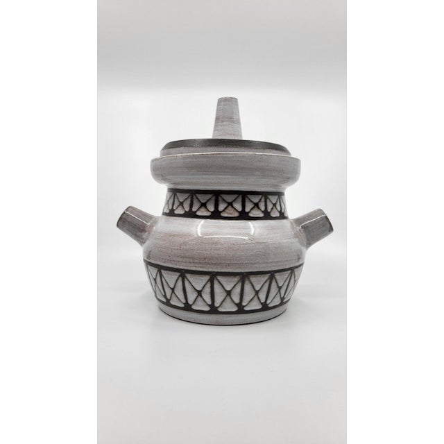 French Ceramic Soup Tureen with Geometric Decor by Emile Masson, Vallauris, France, 1960s For Sale - Image 11 of 11