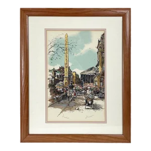 Obelisk of Luxor Lithograph Print Numbered - Signed by Boulet