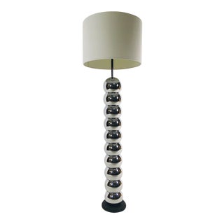 George Kovacs Mid Century Modern Chrome Ball Floor Lamp For Sale