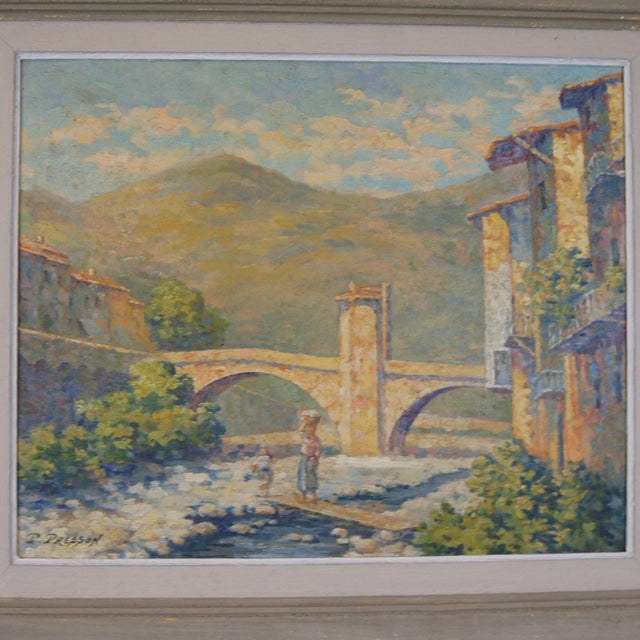Pol Presson, Pont-Vieux Sospel, 1920s, Framed For Sale - Image 4 of 8