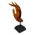 Vintage Amber Lucite Buddha Hand Sculpture For Sale