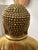 Ceramic Gold Tone Sitting Buda Statue on Wood Base For Sale - Image 4 of 11