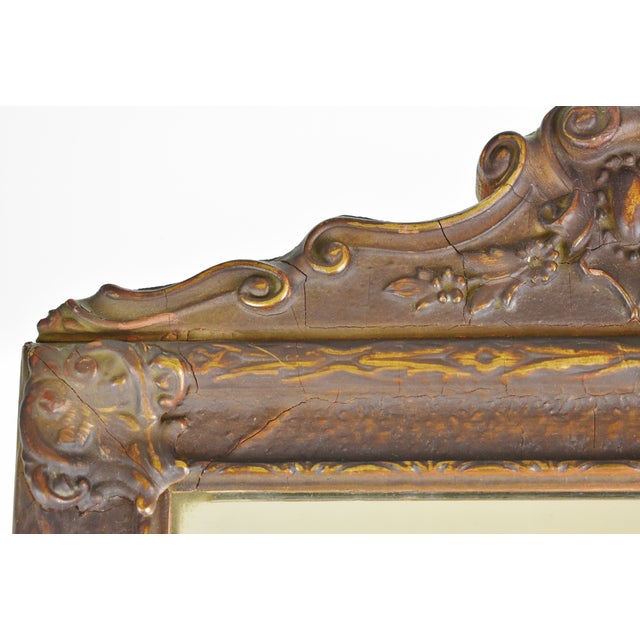 Antique Art Nouveau Etched Glass Mirror Chairish