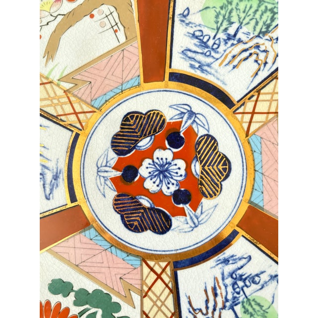 Japanese Antique Japanese Imari Scalloped Porcelain Charger For Sale - Image 3 of 7