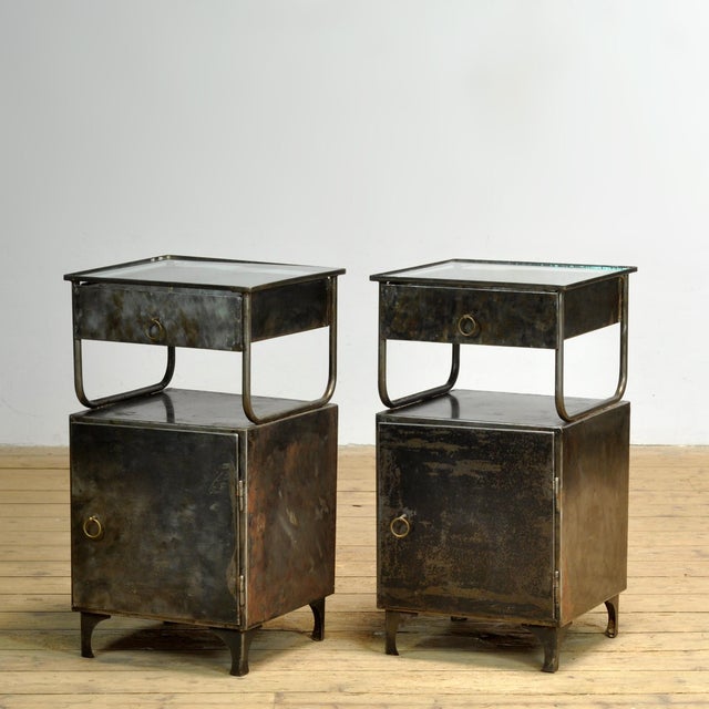 Vintage Iron Bedside Tables, 1950s, Set of 2 For Sale - Image 14 of 14
