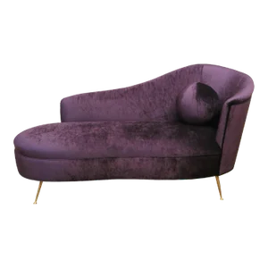 Mid-Century Italian Daybed Newly Reupholstered in Purple Velvet