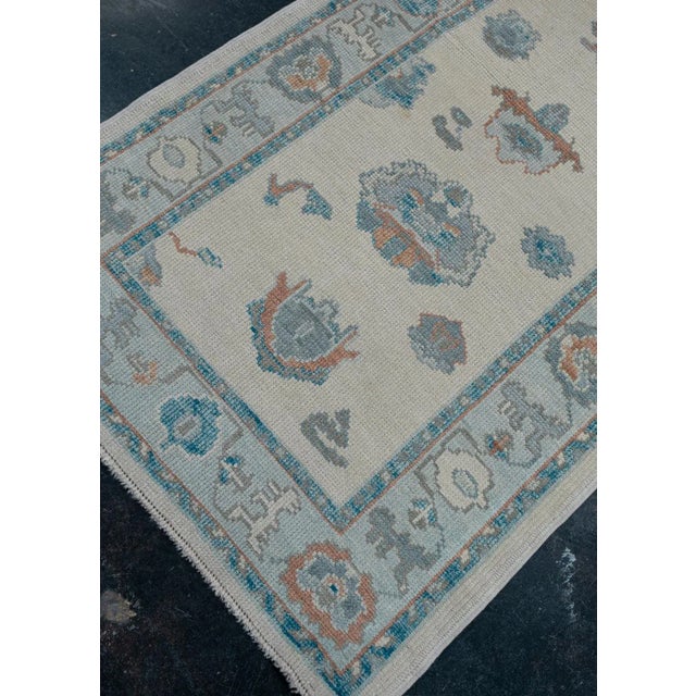 Turkish Oushak Rug 2'11" x 18'5" For Sale - Image 4 of 6