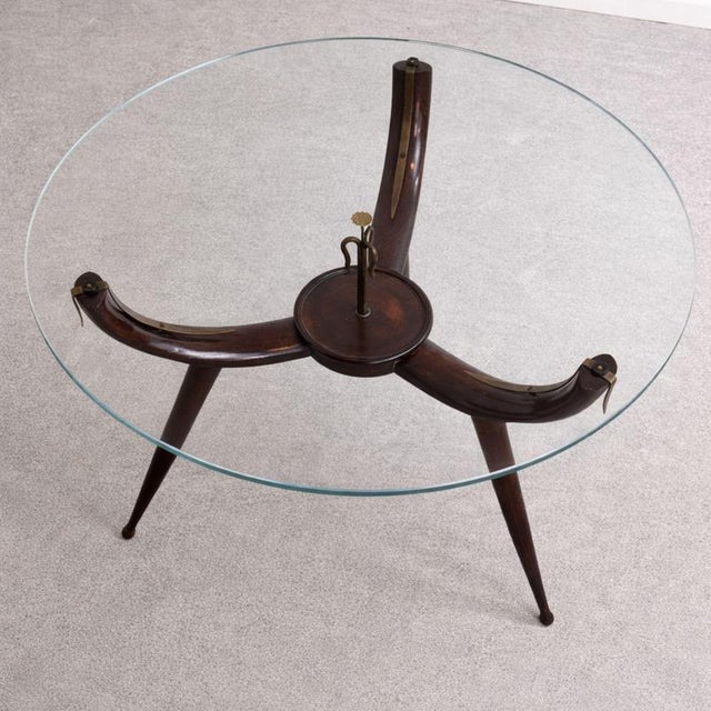 Fontana Arte Style Coffee Table in Brass and Glass, 1950s For Sale - Image 6 of 9