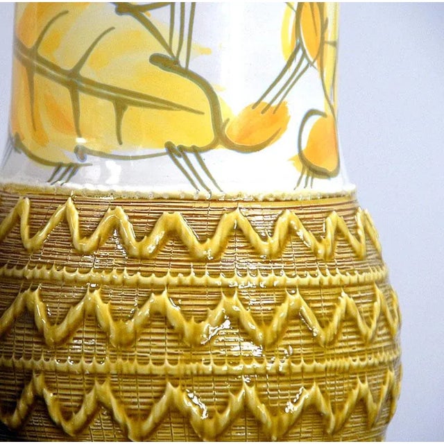 Mid-Century Modern Italian Ceramic Jug and Bowl Set from Fratelli Fanciullacci, 1960s, Set of 2 For Sale - Image 3 of 10