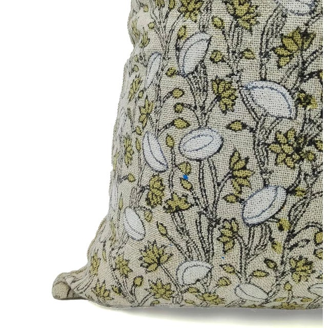 Not Yet Made - Made To Order Fabdivine Vintage-Inspired Handcrafted Cushion Cover 14x36 Inch -Pista For Sale - Image 5 of 6