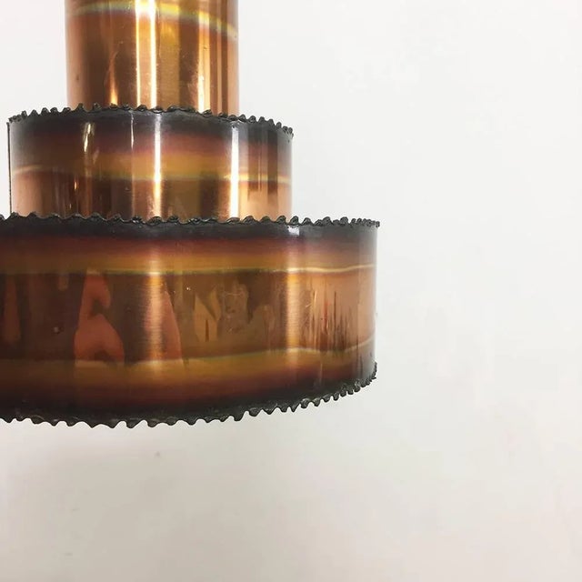 Danish Brutalist Metal Hanging Light by Sven Aage Holm Sorensen, 1960s For Sale - Image 4 of 10