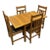Crafters and Weavers Mission Oak Dining Set - 5 Pieces - Michael's Cherry For Sale