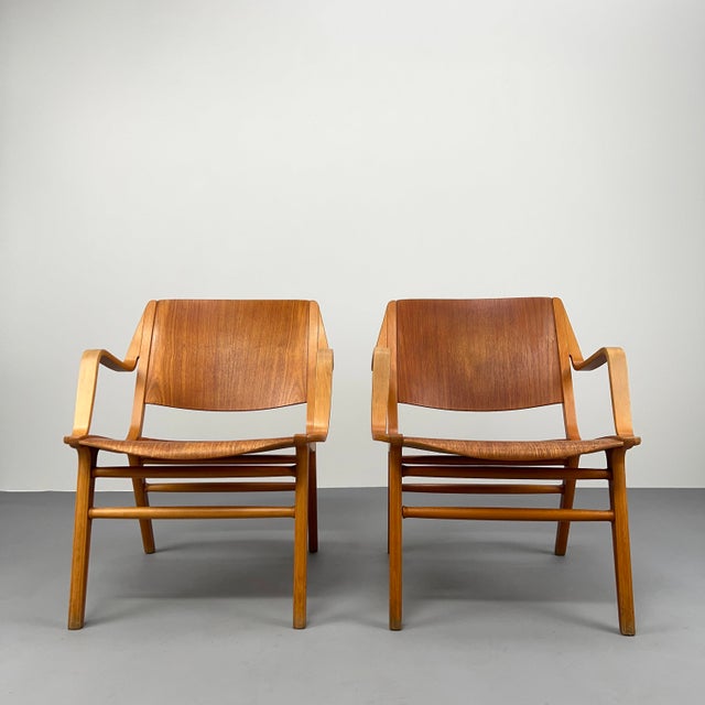 1960s HM11 AX Chairs by Peter Hvidt & Orla Mølgaard-Nielsen for Fritz Hansen, Denmark, 1960s, Set of 2 For Sale - Image 5 of 14