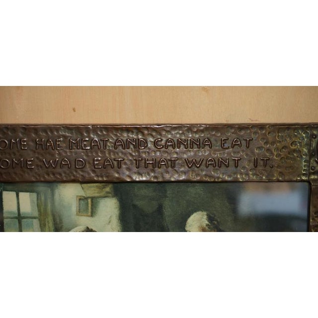 Antique Arts & Crafts Scottish Frame in Copper by Burns For Sale - Image 4 of 11